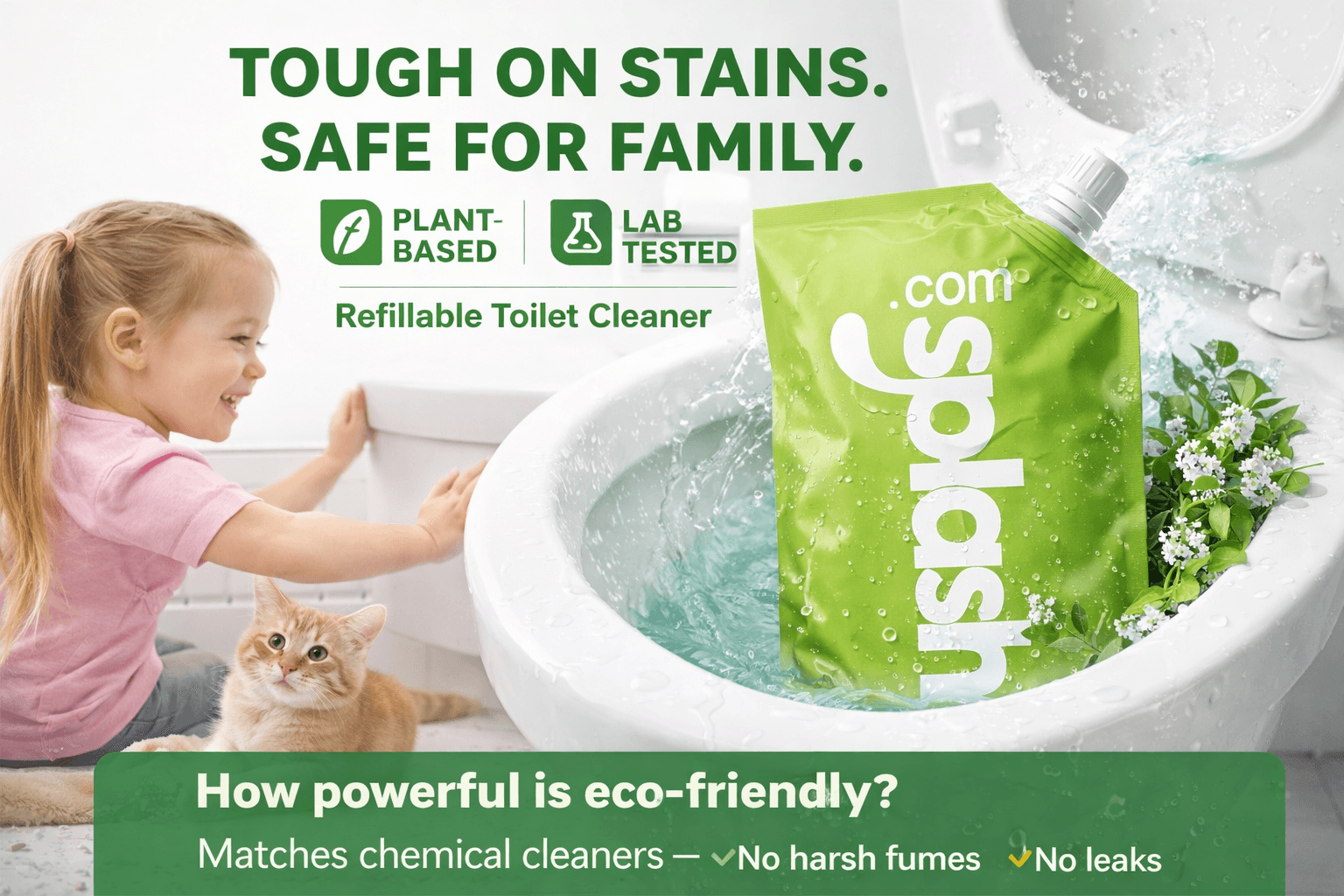 Imagine a toilet cleaner that protects your kids while it works.