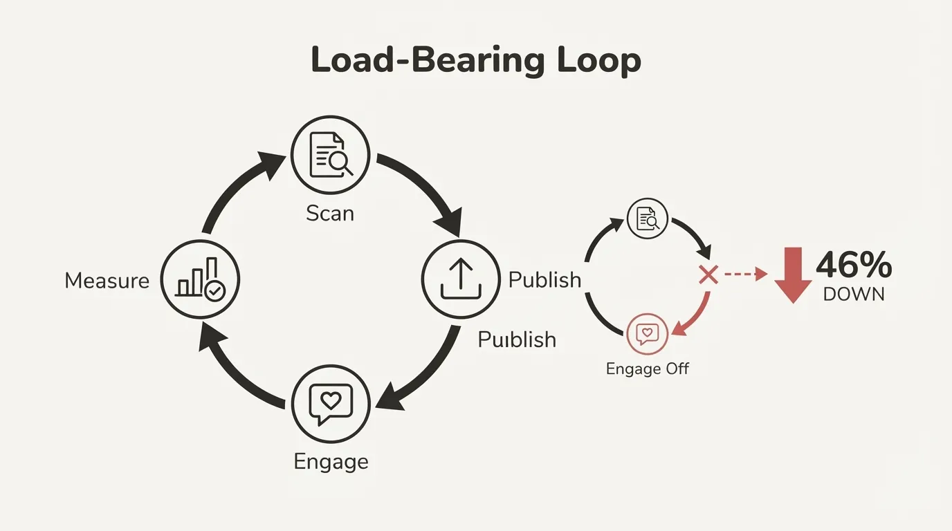 46% Down in 3 Days: The Organic Growth Loop Was Load-Bearing