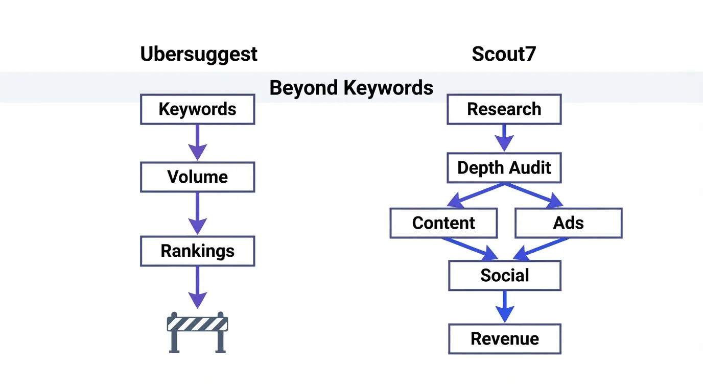 Stop Chasing Keyword Volume: Why Scout7 Beats Ubersuggest for 2026 Growth